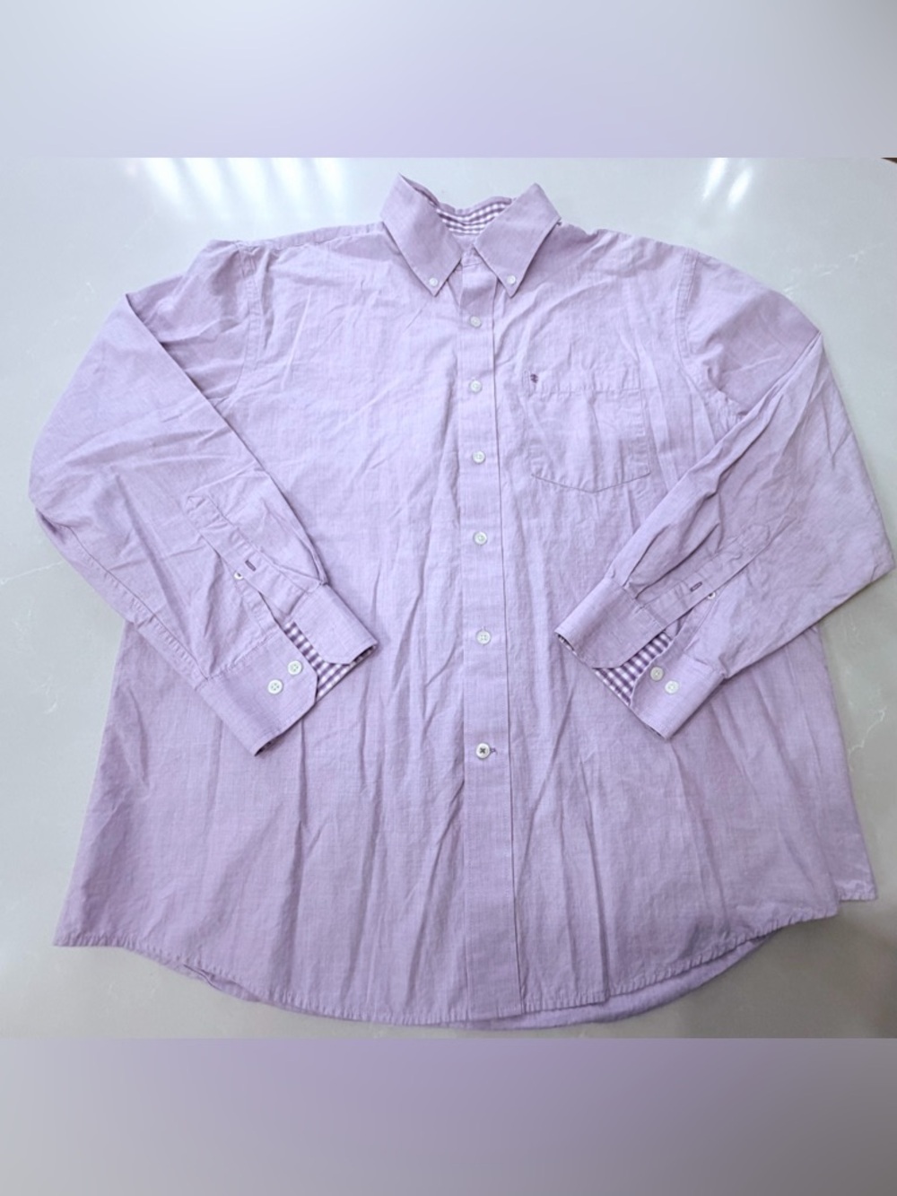 Izod Men's Lilac Button-Down Shirt